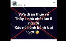 Quảng Bình: Phạt hành chính 2 người đăng tin sai sự thật về mưa lũ