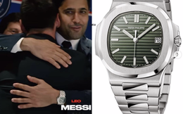 Messi đeo đồng hồ Rolex 27.000 USD ra mắt PSG nhưng chiếc Patek Philippe của Chủ tịch Nasser Al-Khelaifi mới khiến người ta trầm trồ