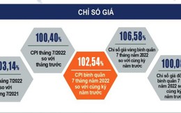 CPI tháng 7/2022 tăng thấp nhất trong một năm rưỡi