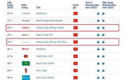 Vietjet và Vietnam Airlines lọt top 25 thương hiệu hàng đầu Việt Nam năm 2025