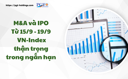 M&A và IPO (Từ 15/9 - 19/9): VN-Index thận trọng trong ngắn hạn