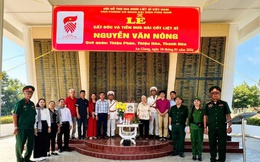 Trang trọng cất bốc, tiễn đưa hài cốt liệt sĩ Nguyễn Văn Nông về quê hương