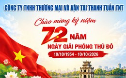 THANH TUẤN TNT: CHÀO MỪNG 72 NĂM NGÀY GIẢI PHÓNG THỦ ĐÔ HÀ NỘI (10/10/1954 – 10/10/2026)!