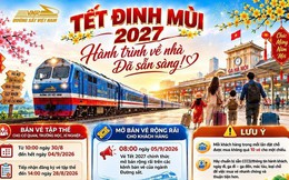 Ngành đường sắt chính thức mở bán vé tàu Tết 2027