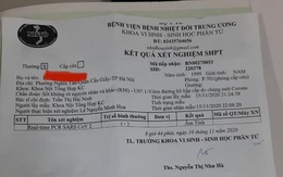 Bệnh nhân P.N.M âm tính với COVID-19