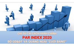 Chỉ số cải cách hành chính 2020: Bộ GD&ĐT và Quảng Ngãi "cuối bảng"