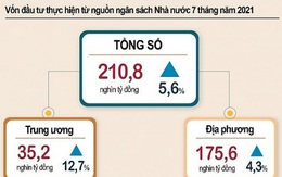 Vốn đầu tư thực hiện từ nguồn NSNN vẫn tăng 5,6%