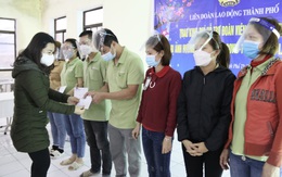 Thái Bình: Liên đoàn Lao động thành phố trao gần 110 triệu đồng hỗ trợ đoàn viên, người lao động bị ảnh hưởng bởi COVID-19