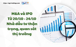 M&A và IPO (Từ 20/10 - 24/10): Nhà đầu tư thận trọng, quan sát thị trường