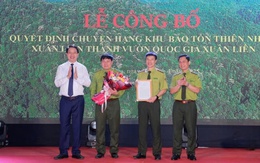 Thanh Hóa: Công bố Quyết định chuyển hạng thành Vườn quốc gia Xuân Liên