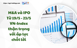 M&A và IPO (Từ 19/5 - 23/5): VN-Index thận trọng với áp lực chốt lời