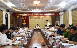 Thường trực Tỉnh ủy Nghệ An giao ban với các cơ quan khối Nội chính tháng 6/2025