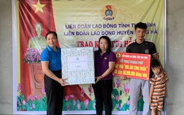 Trao hỗ trợ 200 triệu đồng cho 4 đoàn viên xây nhà ở Thái Bình