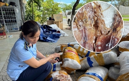 Rùng mình phát hiện 700kg mực khô hư hỏng, bốc mùi chất đống trên vỉa hè Đà Nẵng