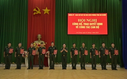 Ban Chỉ huy BĐBP tỉnh An Giang trao quyết định về công tác cán bộ năm 2025