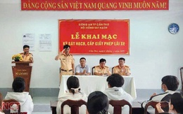 Công an TP Cần Thơ: Tổ chức kỳ sát hạch lái xe mô tô hạng A1 cho 700 thí sinh