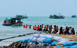 BĐBP tỉnh An Giang hỗ trợ trục vớt phương tiện bị chìm ở vùng biển Lại Sơn