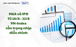 M&A và IPO (Từ 18/8 - 22/8): VN-Index cẩn trọng nhịp điều chỉnh