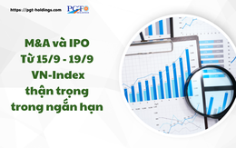 M&A và IPO (Từ 15/9 - 19/9): VN-Index thận trọng trong ngắn hạn