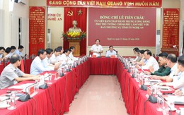 Phó Thủ tướng Lê Tiến Châu làm việc với Nghệ An: Kích hoạt dư địa tăng trưởng hai con số, kiến tạo lợi thế cạnh tranh mới