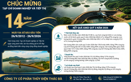 Công ty CP Thuỷ điện Thác Bà chúc mừng Tạp chí Doanh nghiệp và Tiếp thị Nhân dịp kỷ niệm 14 năm ngày ra số báo đầu tiên (26/09/2012 - 26/09/2026)