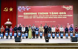 Lãnh đạo Đảng ủy MTTQ, tỉnh Bắc Ninh thăm, tặng quà Tết tại xã Tân Yên