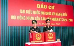 Cán bộ, chiến sĩ BĐBP tỉnh An Giang tham gia bầu cử