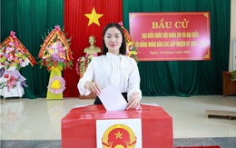 Cử tri xã Thiệu Hóa phấn khởi tham gia bầu cử, nhiều khu vực đạt tỷ lệ cao