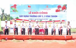Đại tướng Lê Hồng Anh dự Lễ khởi công xây dựng công trình Trường THCS - THPT Vĩnh Thuận