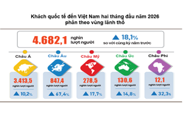 Khách quốc tế đến Việt Nam tăng 18,1%