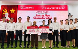 Agribank Chi nhánh Phú Quốc trao giải Chương trình tiết kiệm dự thưởng “Xuân An khang - Sinh nhật vàng”