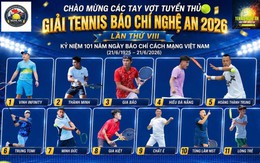 Giải Tennis Báo chí Nghệ An lần thứ VIII: Nơi hội tụ đam mê và tinh thần nhân văn cao cả