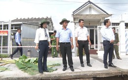 Cần Thơ: Lãnh đạo xã Phong Điền kiểm tra tình hình sạt lở trên tuyến sông Cầu Nhiếm