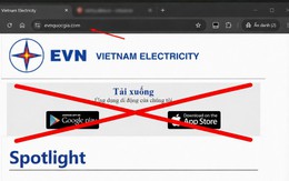 EVN cảnh báo khách hàng thận trọng với website và ứng dụng giả 