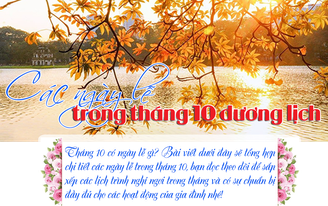 Các ngày lễ trong tháng 10 dương lịch