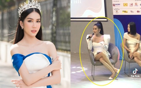 Á hậu Phương Anh bắn tiếng Anh cực đỉnh, Tiểu Vy ngồi cạnh tròn xoe mắt ngưỡng mộ, nhưng không biết có hiểu gì không