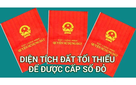 Diện tích đất tối thiểu để được cấp sổ đỏ