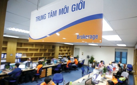 Thu từ mảng môi giới của các công ty chứng khoán sụt giảm mạnh