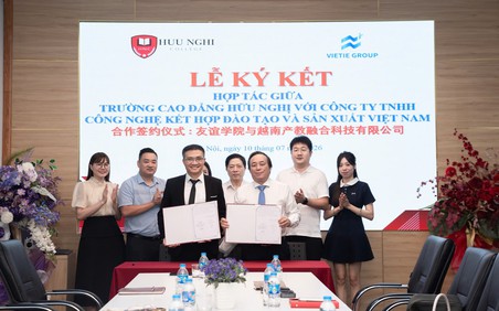 Tuyển sinh gắn với tuyển dụng: Trường Cao đẳng Hữu Nghị ký kết hợp tác chiến lược với doanh nghiệp