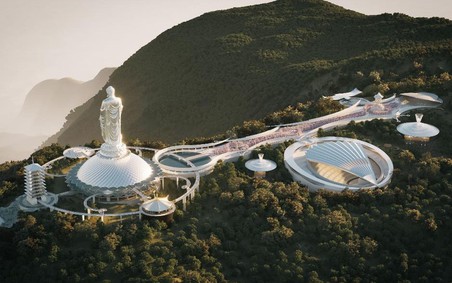 Soi độ kỳ vĩ của tôn tượng Phật cao 167,5m thuộc dự án Huyền tích Am Tiên tại Thanh Hóa