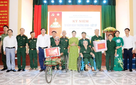 Nghệ An: Phó Bí thư Tỉnh ủy tới thăm, tặng quà các thương bệnh binh, Mẹ Việt Nam anh hùng