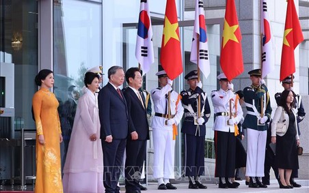 Lễ đón Tổng Bí thư Tô Lâm và Phu nhân thăm cấp Nhà nước Đại Hàn Dân Quốc