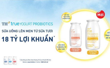 Tập đoàn TH ra mắt Sữa Uống Lên Men Hương Đào Tự Nhiên & Hương Dứa Tự Nhiên